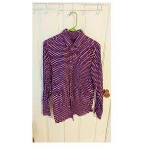 Burgundy Printed Dress Shirt